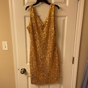 Sparkly Gold Dress - women’s large